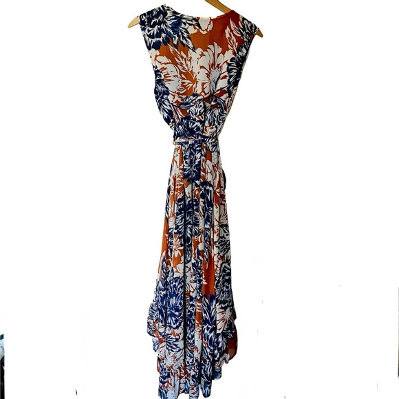 Lulu's Women's High Low Wrap Dress Desert
Trip Rust Orange Floral Print XL - Picture 7 of 13
